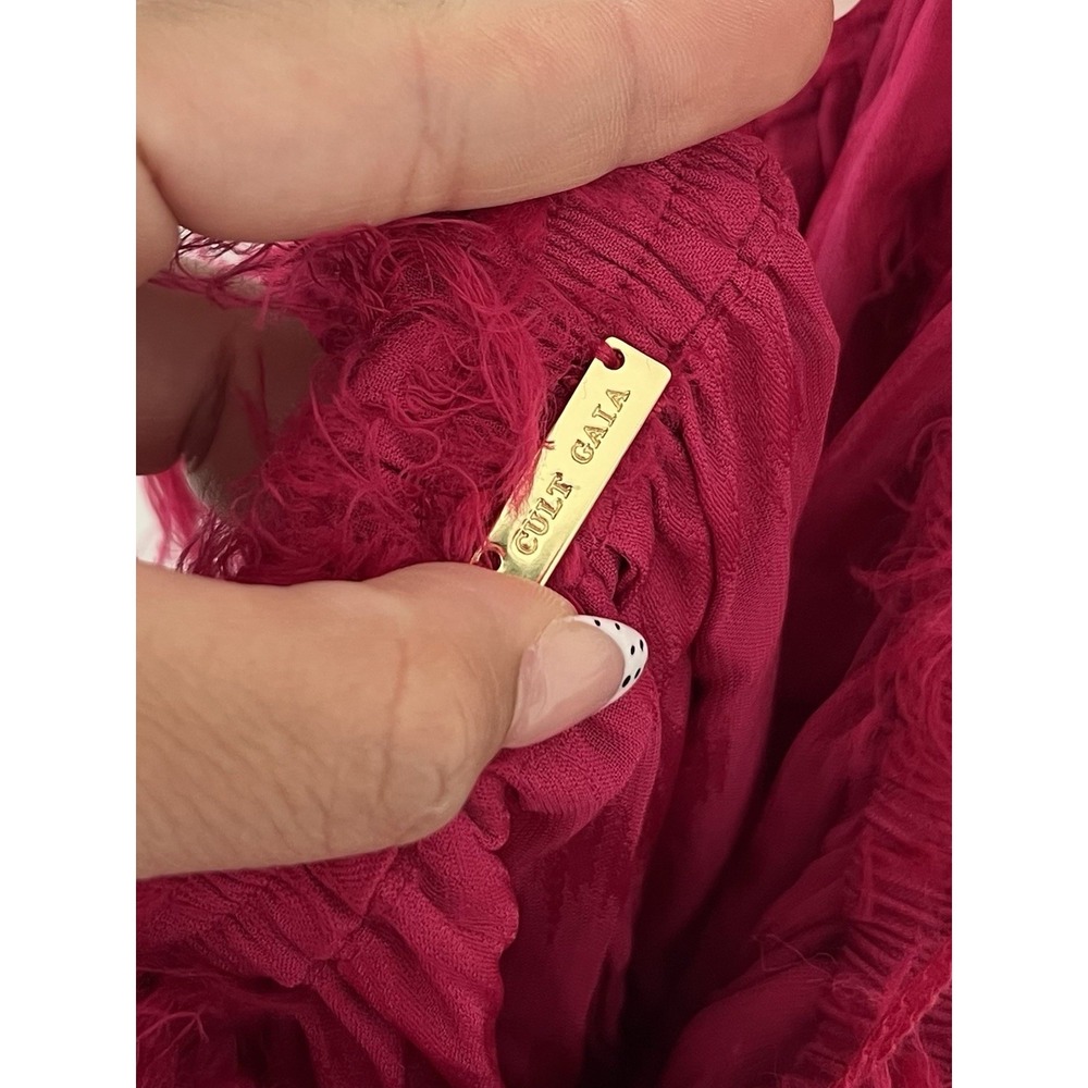 Cult Gaia Theia Dress XS Peony Pink Cutout Maxi Dress Resort Vacation Wedding - Picture 8 of 11